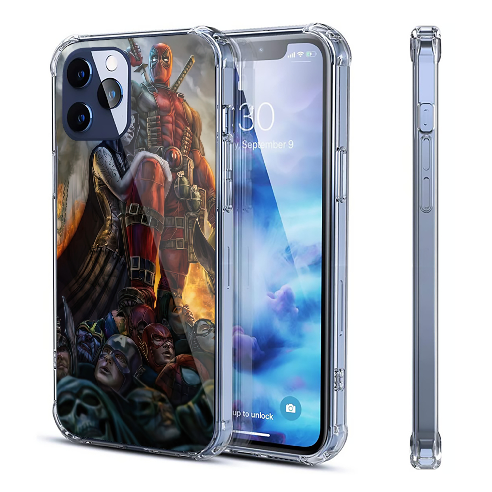 （画像用） Deadpool デッドプール 【iPhone 12シリーズ対応】透明スマホケース（クリアソフトケース）
